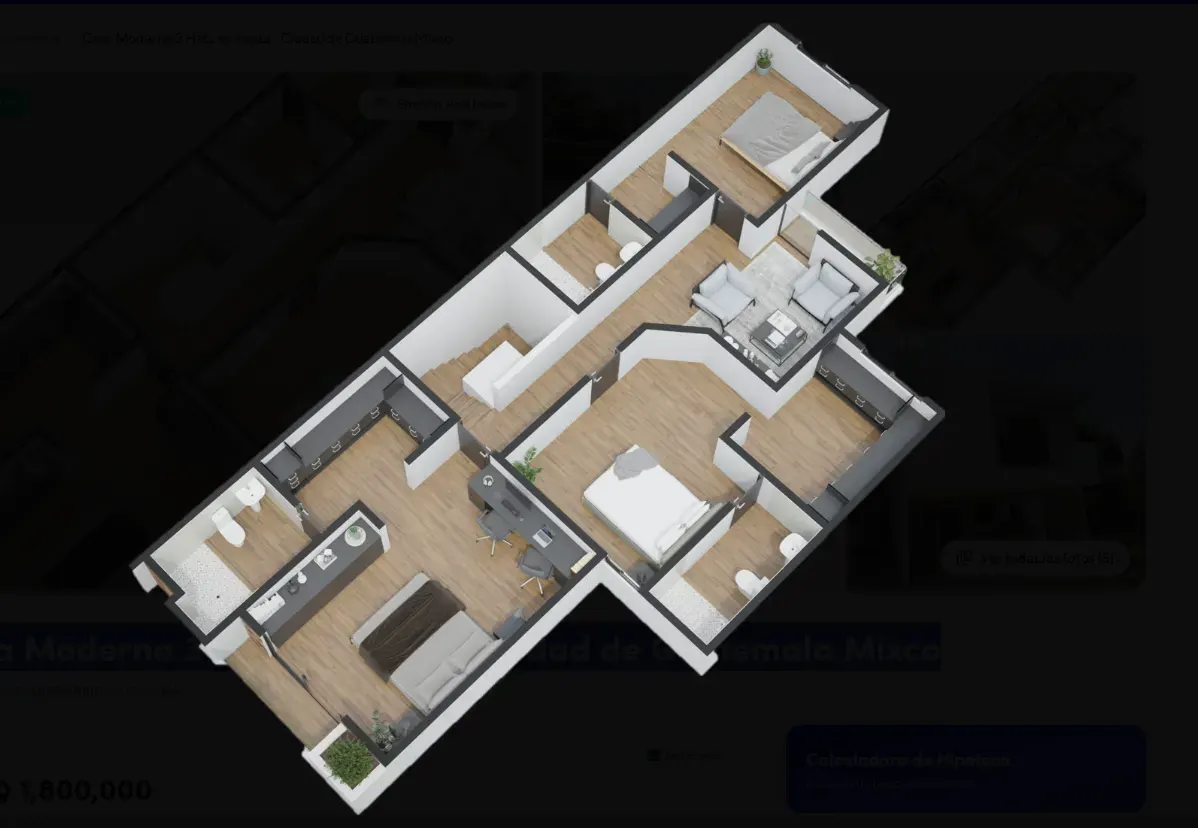 Casa Moderna 3 Hab. en Venta - Ciudad de Guatemala Mixco - Imagen 4